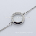 Preço de fábrica 316l jóia da pérola da jóia do aço inoxidável Chain da memória do vidro locket o bracelete, bracelete para o vidro